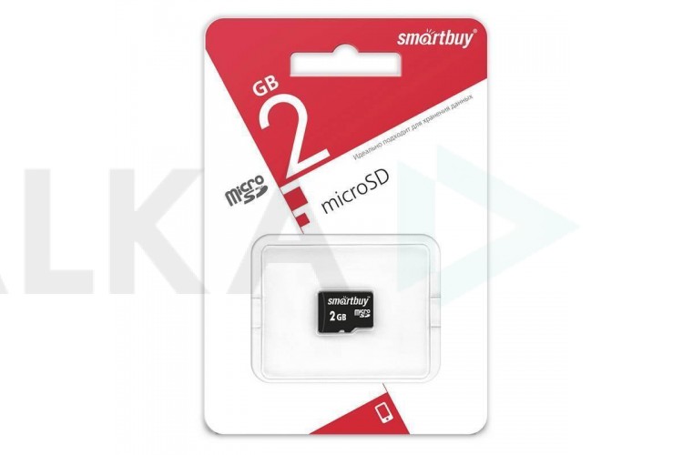 Карта памяти microSDHC Smartbuy 2 GB (class 4) без адаптера (SB2GBSD-00)