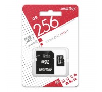 Карта памяти microSDXC Smartbuy 256 GB PERFOMANCE Class 10 UHS-1 (с адаптером SD) (SB256GBSDCL10-01)