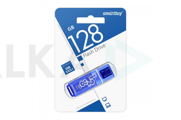 Флешка USB 3.0 Smartbuy 128 GB Glossy Dark Blue (SB128GBGS-DB)