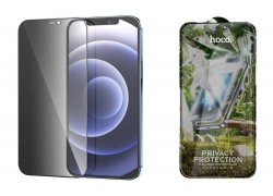 Защитное стекло дисплея iPhone 12 Pro MaX (6.7)  HOCO G11 HD Privacy  tempered glass без упаковки (антистатик черная рамка)