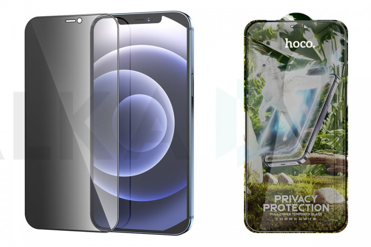 Защитное стекло дисплея iPhone 12 Pro MaX (6.7)  HOCO G11 HD Privacy  tempered glass без упаковки