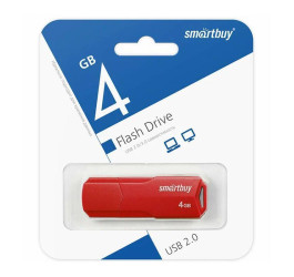 Флешка USB 2.0 SmartBuy 4 GB CLUE Red (SB4GBCLU-R)