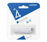 Флешка USB 2.0 SmartBuy 4 GB CLUE White (SB4GBCLU-W)