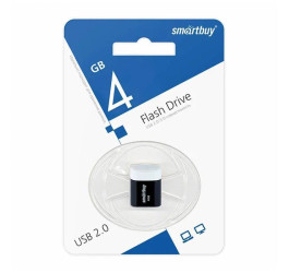 Флешка USB 2.0 Smartbuy 4 GB LARA Black (SB4GBLara-K)