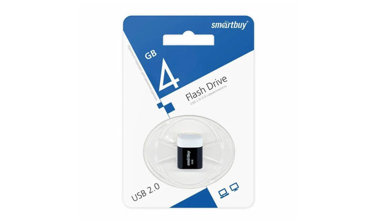 Флешка USB 2.0 Smartbuy 4 GB LARA Black (SB4GBLara-K)