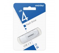 Флешка USB 2.0 SmartBuy 4 GB Scout White (SB004GB2SCW)