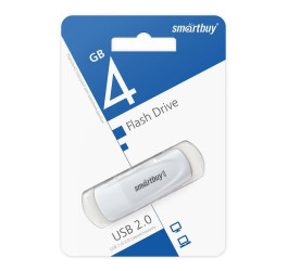 Флешка USB 2.0 SmartBuy 4 GB Scout White (SB004GB2SCW)