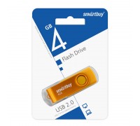 Флешка USB 2.0 SmartBuy 4GB UFD Twist Yellow (SB004GB2TWY)