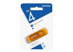 Флешка USB 2.0 SmartBuy 4GB UFD Twist Yellow (SB004GB2TWY)