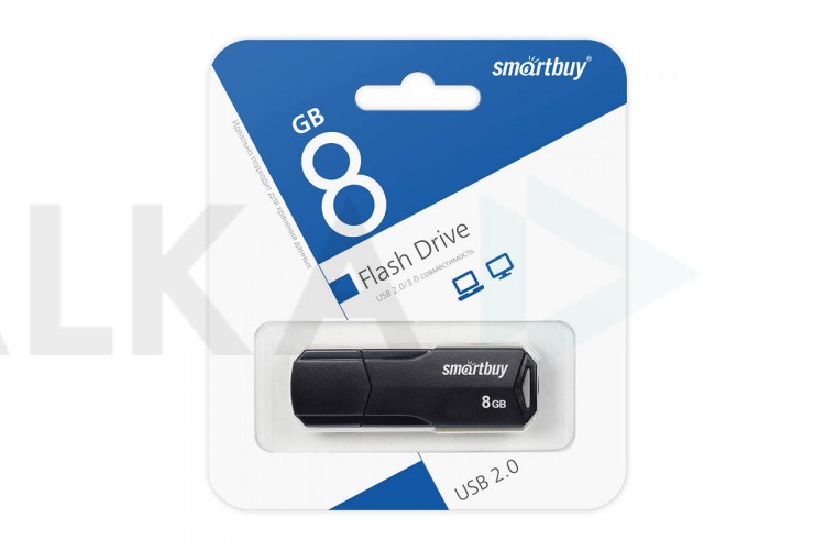 Флешка USB 2.0 SmartBuy 8GB CLUE Black (SB8GBCLU-K)