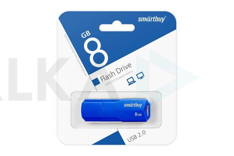Флешка USB 2.0 SmartBuy 8GB CLUE Blue (SB8GBCLU-BU)