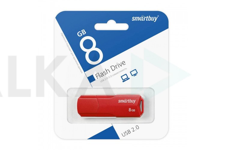 Флешка USB 2.0 SmartBuy 8GB CLUE Red (SB8GBCLU-R)