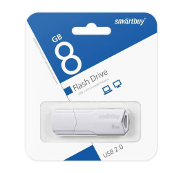 Флешка USB 2.0 SmartBuy 8GB CLUE White (SB8GBCLU-W)