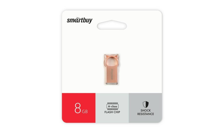 Флешка USB 2.0 Smartbuy 8GB MC5 Metal Kitty Pink (SB008GBMC5)