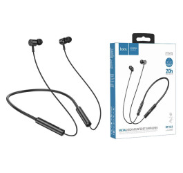 Наушники вакуумные беспроводные HOCO ES69 Platinum sports BT earphones headset Bluetooth (черный)