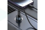 Автомобильное зарядное устройство АЗУ USB-C + кабель Lightning HOCO Z57 PD30W (серый)