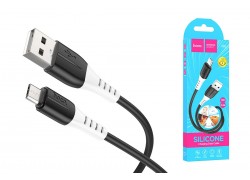 Кабель USB - MicroUSB HOCO X82 (черный) силиконовый 1м 