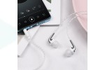 Наушники вакуумные проводные HOCO M71 Inspiring universal earphones (белый)