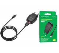 Сетевое зарядное устройство USB + кабель Type-C BOROFONE BA49A Vast power 2100 mAh (черный)