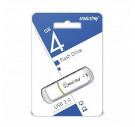 Флешка USB 2.0 Smartbuy 4GB Crown series White (SB4GBCRW-W)