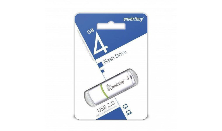 Флешка USB 2.0 Smartbuy 4GB Crown series White (SB4GBCRW-W) Флешка USB 2.0 Smartbuy 4GB Crown series White (SB4GBCRW-W)