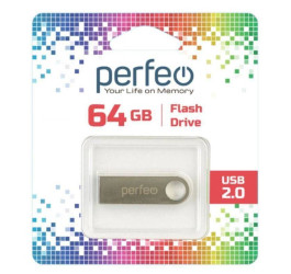 Флешка USB 2.0 Perfeo USB 64GB M07 Metal Series