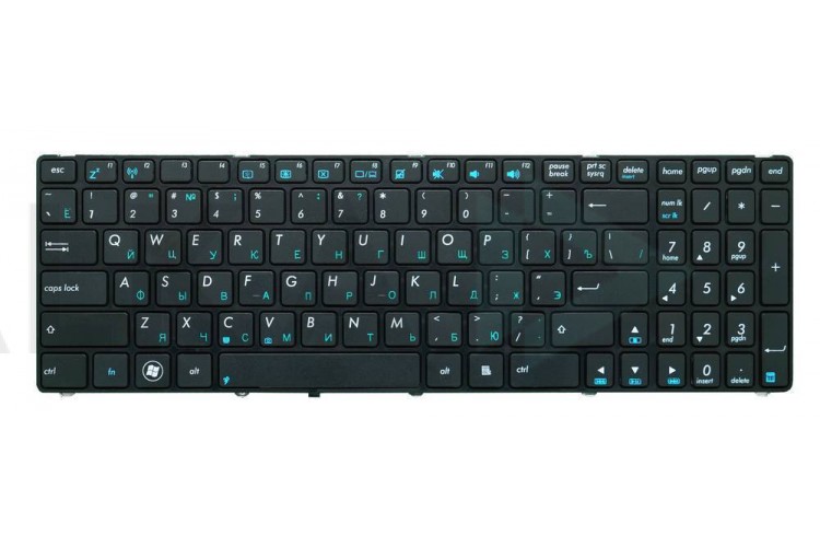 Клавиатура для ноутбука Asus K52, K53, G73, A52, G60 черная, с рамкой