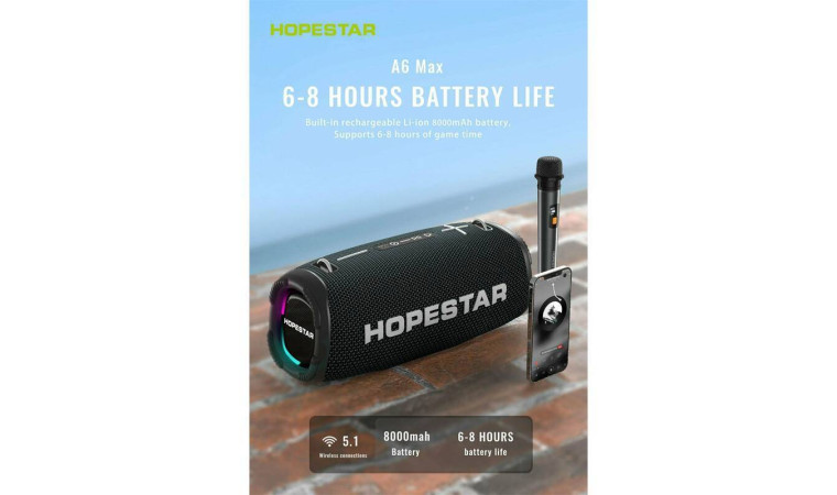 Портативная беспроводная колонка HOPESTAR A6 MAX Портативная беспроводная колонка HOPESTAR A6 MAX