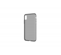 Чехол для iPhone X плотный матовый с заглушками (серый)