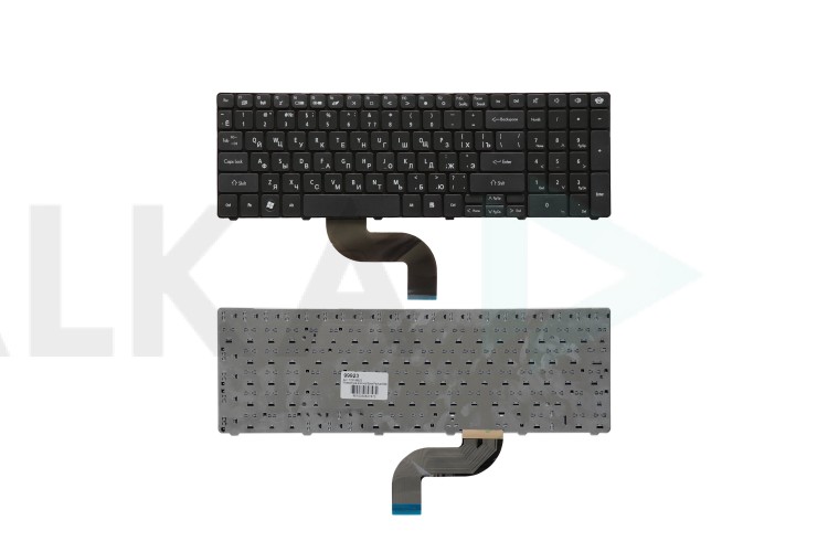 Клавиатура для ноутбука Packard Bell EasyNote TM86, TX86, NEW90, PEW91 Series. Плоский Enter. Черная, без рамки. PN: MP-09B23SU-6981.