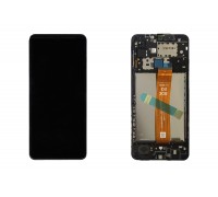 Дисплей для Samsung A127F Galaxy A12 Nacho Black в сборе с тачскрином (ревизия SM-A127F R0.0) + рамка 100%