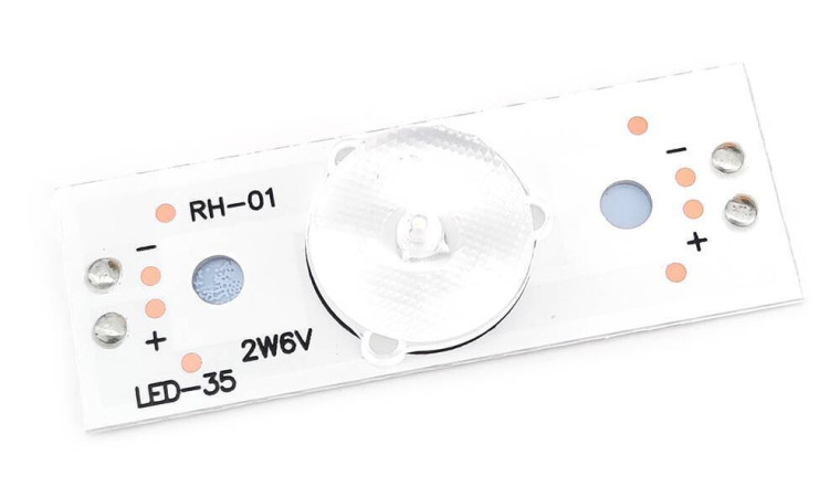 Подсветка для телевизоров, универсальная (один диод с рассеивателем) RH-01 2W 6V 50x18 мм
