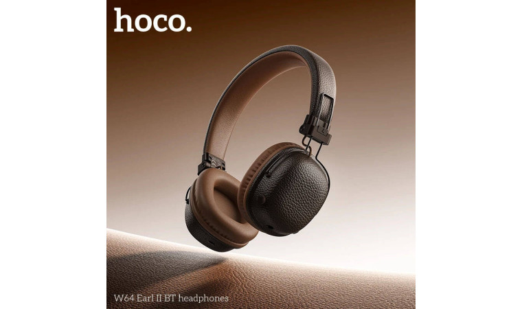Наушники мониторные беспроводные HOCO W64 Earl (коричневый) Наушники мониторные беспроводные HOCO W64 Earl (коричневый)