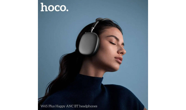 Наушники мониторные беспроводные HOCO W65 Plus Happy ANC (синий)