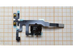 Шлейф для iPhone 4s с разъемом гарнитуры + кнопки громкости + переключатель + микрофон (черный)