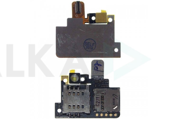 Шлейф для LG P990 с контактами SIM, MMC