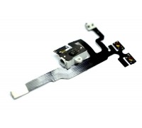 Шлейф для iPhone 4s с разъемом гарнитуры + кнопки громкости + переключатель + микрофон (белый)