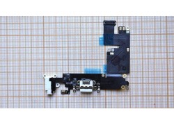 Шлейф для iPhone 6 plus (5.5) с разъемом зарядки + разъем гарнитуры + микрофон (белый)