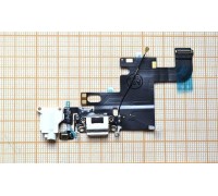 Шлейф для iPhone 6 (4.7) с разъемом зарядки + разъем гарнитуры + микрофон (белый/ золото) HQ