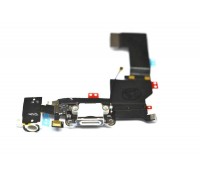 Шлейф для iPhone 5 с разъемом зарядки + разъем гарнитуры + микрофон (белый)