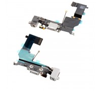Шлейф для iPhone SE с разъемом зарядки + разъем гарнитуры (белый) HQ