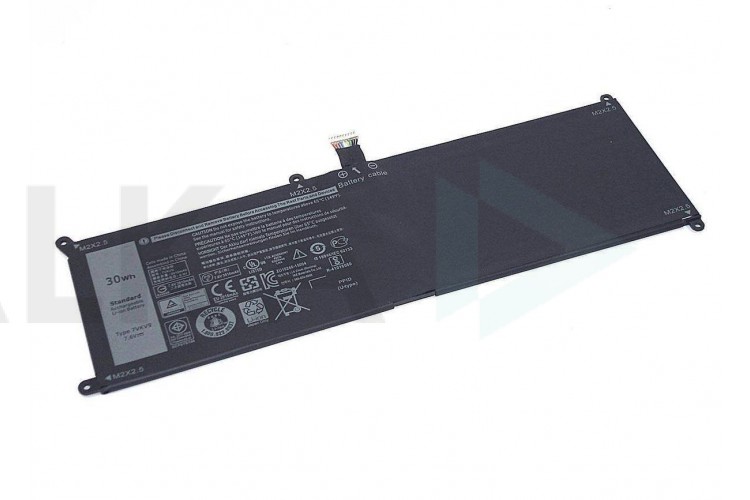 Аккумулятор 7VKV9 для ноутбука Dell Latitude XPS 12 7000 7.6V 30Wh ORG