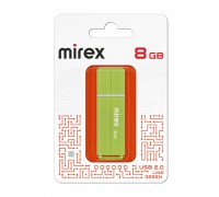 Флешка USB 2.0 Mirex LINE GREEN 8GB (ecopack)