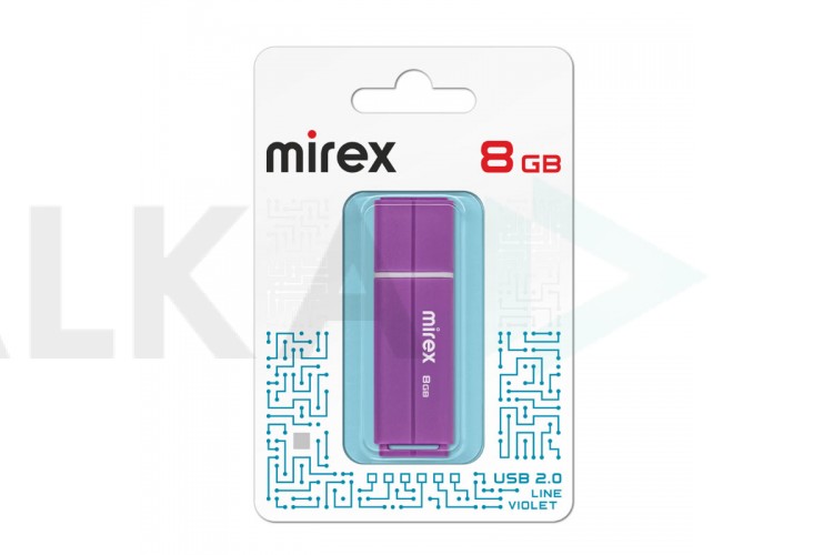 Флешка USB 2.0 Mirex LINE VIOLET 8GB (ecopack)