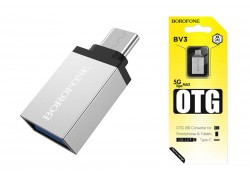 Переходник OTG Borofone BV3 Type-C штекер на USB гнездо USB3.0 адаптер