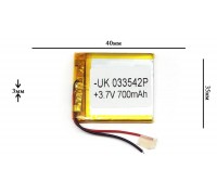 Универсальный аккумулятор 40x35x3 3.7V 700mAh (303540P)
