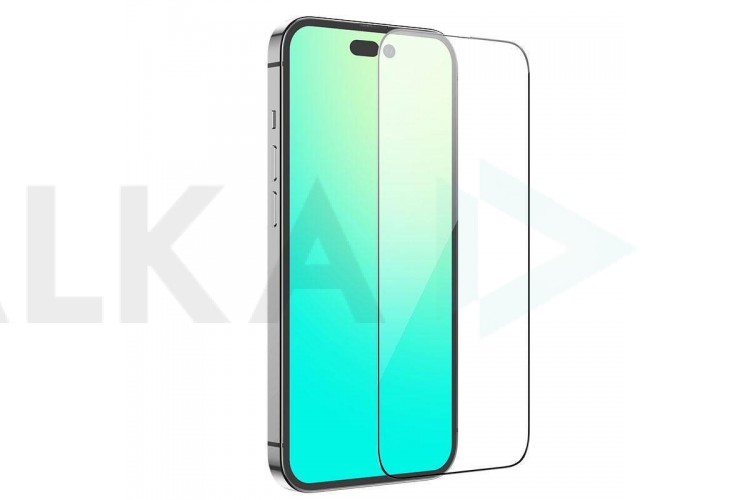 Защитное стекло дисплея iPhone 14 Pro Max (6.7) 10D без упаковки (черный)