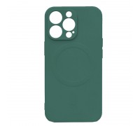 Чехол для iPhone 13 Pro Max (6,7) MagSafe (темно-зеленый)