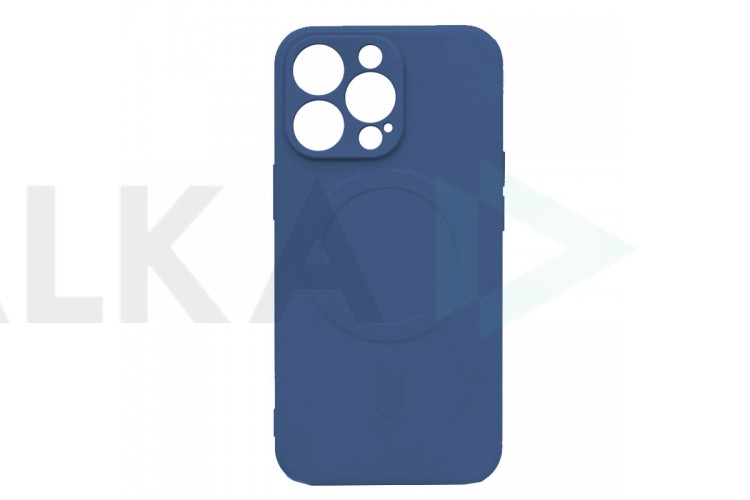 Чехол для iPhone 14 Pro Max (6.7) MagSafe (синий)