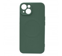 Чехол для iPhone 14 Plus (6.7) MagSafe (темно-зеленый)